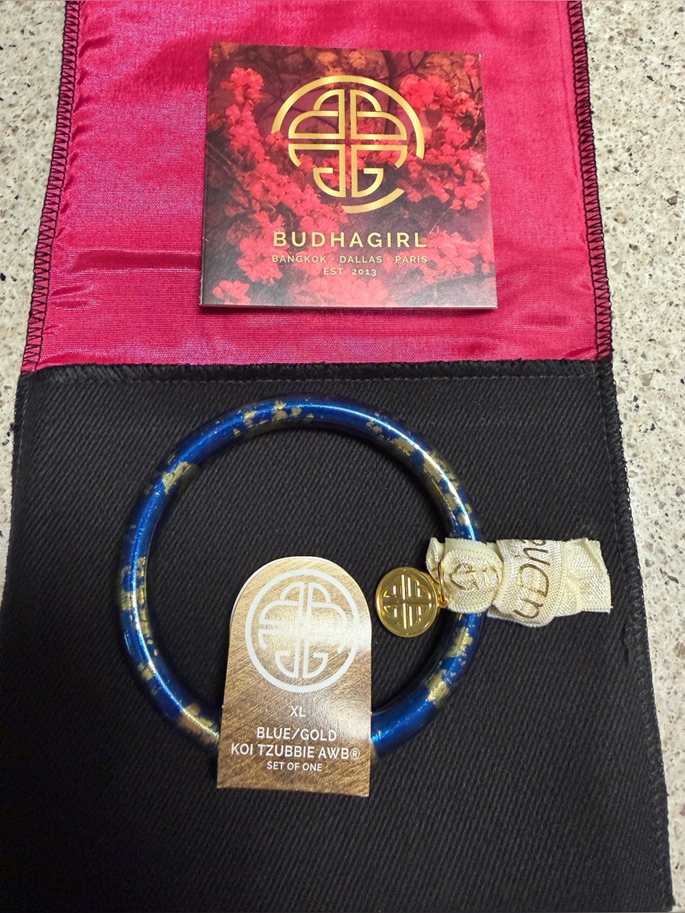 BuddhaGirl XL Blue & Gold Koi Tzubbie Bracelet